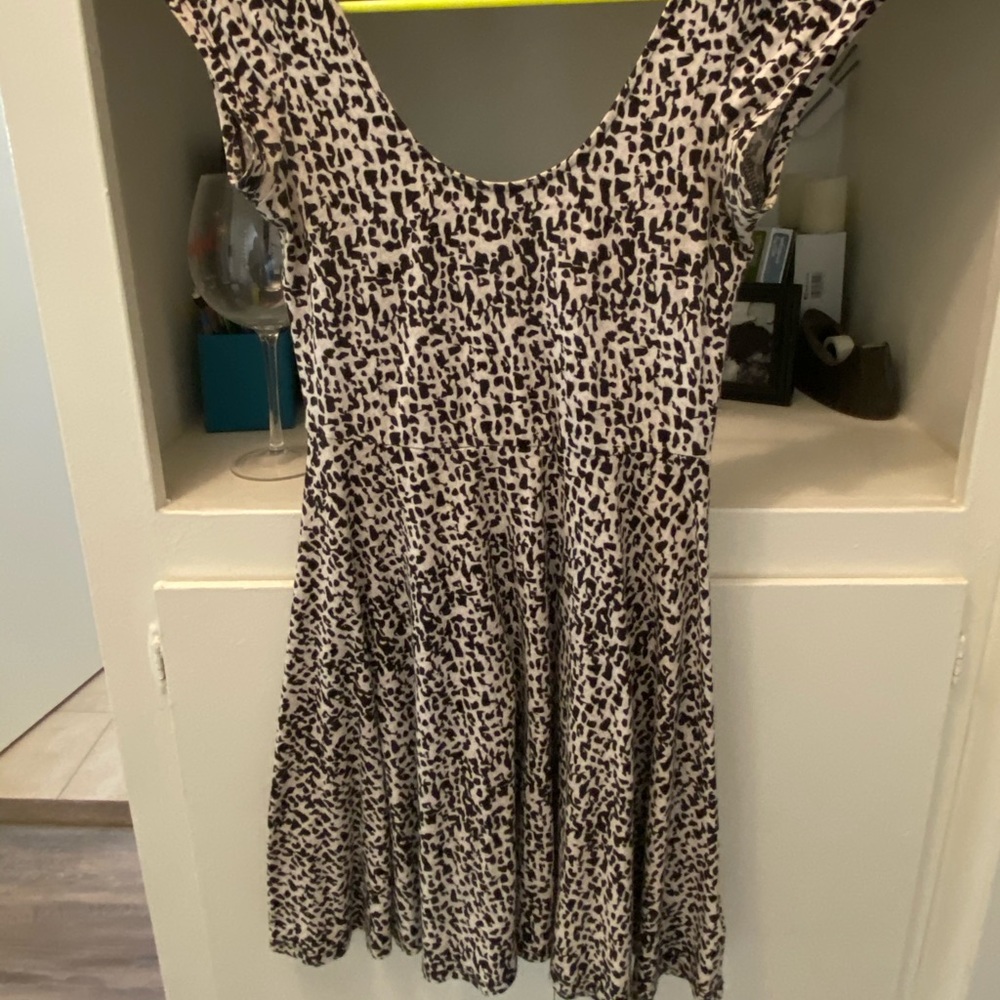 Black and white mini dress